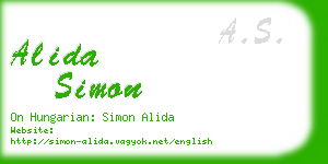 alida simon business card